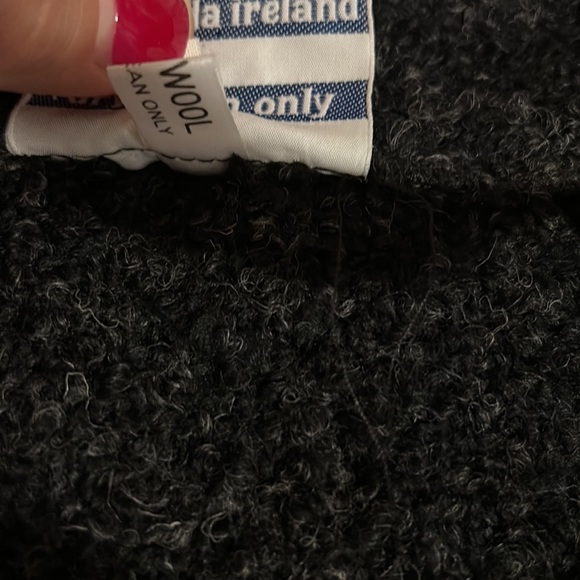 Weave O’The Irish Wool Boucle Grey Single Breasted Long Vest Duster size M - Picture 12 of 16